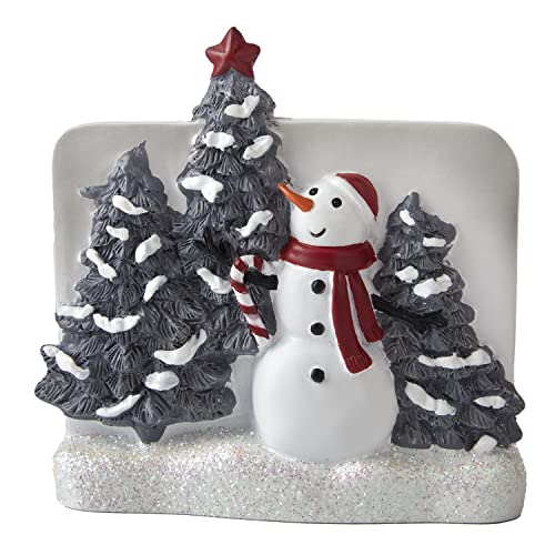 SKL Home by Saturday Knight Ltd. Whistler Snowman Toothbrush Holder, Dove Gray