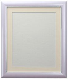 FRAMES BY POST Soda Picture Photo Frame, Plastic, Lilac with Ivory Mount, 12 x 10 Image Size 9 x 7 Inch