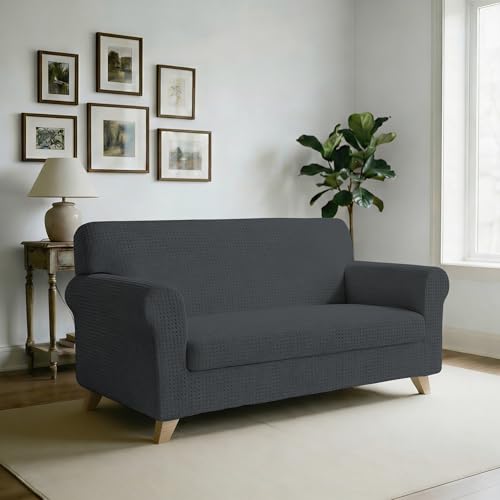Italian Bed Linen ??? Iris??? Sofa Cover, Fabric, Dark Gray, 3 Places