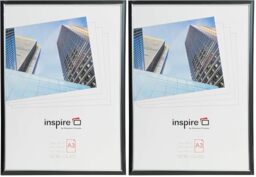 Hampton Frames EASY LOADER Poster Certificate Photo Frame Acrylic (Non Glass) Black A3 (30x42cm) EASA3BKP (Pack of 2)