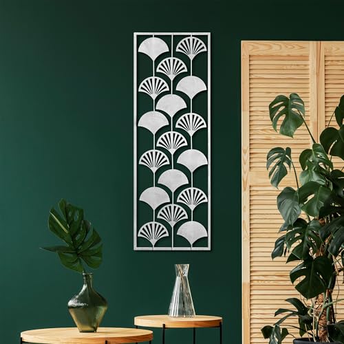 Handmade Decorative Metal Wall Accessory, 32 x 90 cm, 100% Metal (1.5 mm), Unique Hand-Painted Design, Perfect for Home Decor and Personal Touch