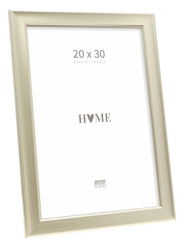 Deknudt Frames - classic photo frame for 20 x 30 cm photo - silver colour - for photos, posters or posters - S244D1 - to stand or hang