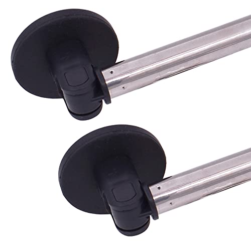 "YYST Type B 16""-28"" Magnetic Curtain Rods for Metal Doors Magnetic Rod Extends for Iron and Steel Place, Magnetic Cafe Curtain Rod-W Magnets (Black-2)"
