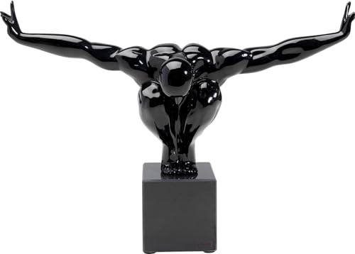 Kare Design Deco Figure Athlete, Black, Sculpture of Man, Room Decor, Home Decor, Table Decoration for Living Room, Bedroom, Hallway, Gift Idea, 29x43x15 cm (H/W/D)