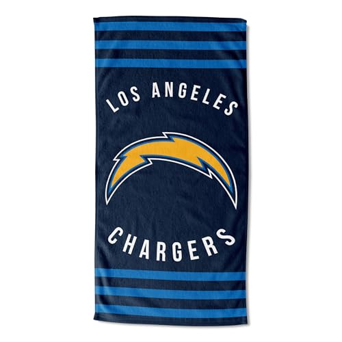"Northwest The Company NFL Los Angeles Chargers Beach Towel, 30"" x 60"", Stripes"
