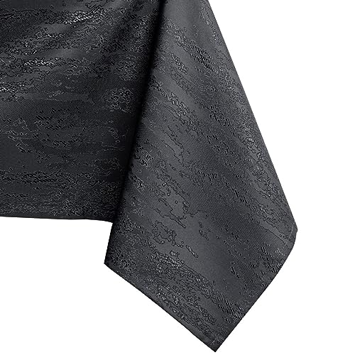 AmeliaHome 80 x 80 cm Tablecloth, Stain Protection, Vesta - Lotus Effect Washable Water-Repellent Ornament Anthracite