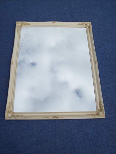 Mirror Hair and Beauty Salon Ivory complete with Premium Quality Pilkington's Glass - Large Size: 26 inches x 36 inches (65cm x 91cm)