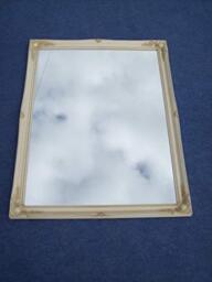 Mirror Hair and Beauty Salon Ivory complete with Premium Quality Pilkington's Glass - Large Size: 26 inches x 36 inches (65cm x 91cm)
