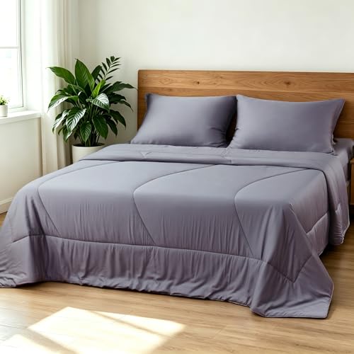 Bamboo Viscose Summer Comforter/Blanket Twin Size- Ultra Soft & Breathable Comfort - Perfect Medium Weight for Snuggling Without Overheating - Stay Cool & Cozy All Night