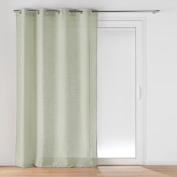 Douceur d'Intérieur, Eyelet Curtain Cloris Sage 140 x 280 cm Linen Look Woven