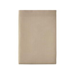 Essix Premium Cotton Percale Flat Sheet, Linen 240 x 300 cm