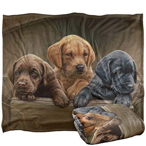 Wild Wings Puppies Silky Touch Super Soft Throw Blanket 152 X 127 Cm