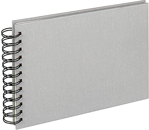 walther Design Photo Album Grey 23 x 17 cm Spiral Album Linen, Cloth SA-509-D