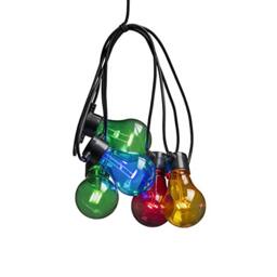 Konstsmide Outdoor Garden Lights/String Lights Mains Powered 9.15m Shatterproof 10 LED Bulbs Dimmer Connectable up to 40 Bulbs