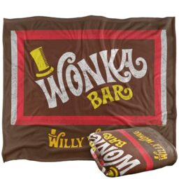 "LOGOVISION Kids Willy Wonka and The Chocolate Factory Bar Silky Touch Super Soft Throw Blanket 50""x60"""
