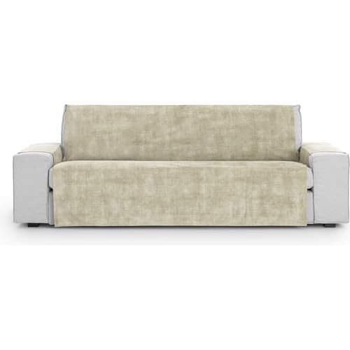 ECOMMERC3 Universal and Versatile 4 Seater Sofa Cover - Ecru Colour Protector Easy to Install for Back, Seat and Arms