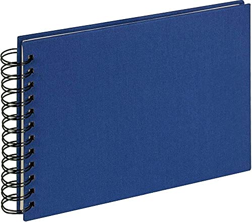 walther Design Photo Album Blue 23 x 17 cm Spiral Album Linen, Cloth SA-509-L