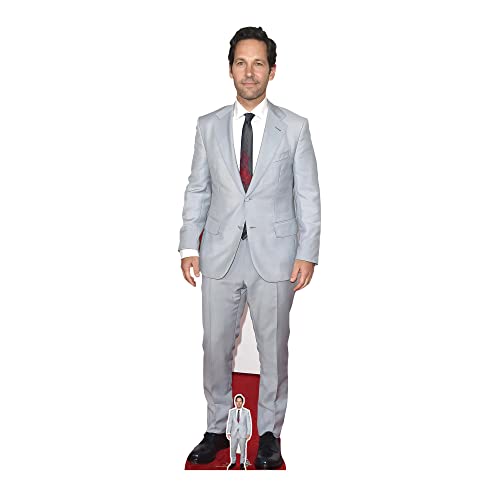Star Cutouts CS950 Paul Rudd Grey Suit Cutout with Mini - Free Standing, Quick Set Up, Comedy movie parties and fan gifts