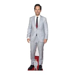 Star Cutouts CS950 Paul Rudd Grey Suit Cutout with Mini - Free Standing, Quick Set Up, Comedy movie parties and fan gifts