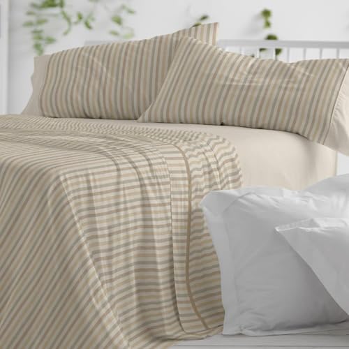 Burrito Blanco - Cotton Bedding Set - Bed 105 cm Design 628 - Color Camel (105x190/200 cm.)