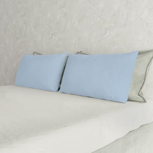 Italian Bed Linen Max Color couple of plain color pillowcases