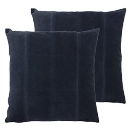 furn. Jagger Feather Filled Cushions (Twin Pack), Cotton, Navy