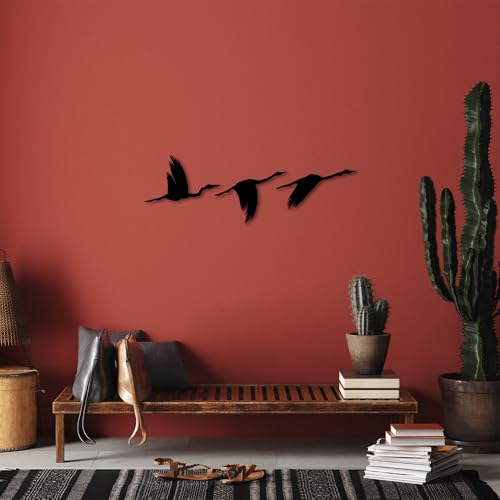 Stylish Black Decorative Metal Wall Accessory Set (3 Pieces) - 100% Metal, 1 mm Thick - Sizes: 11 x 16 cm, 14 x 22 cm, 18 x 27 cm - Perfect for Home Decor