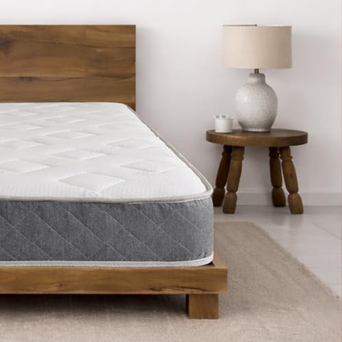 Starlight Beds Small Single Mattress with Springs & Memory Foam - Grey Jump N Tac Model, 7 Inch Budget Mattress, Soft Support, 75x190cm
