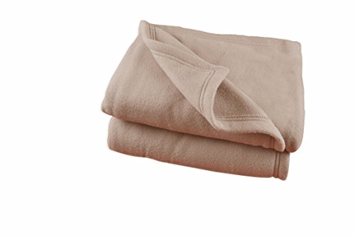 Poyet Motte Polex Blanket in Polyester Fleece - Sand, polyester, sand, 260x240 cm