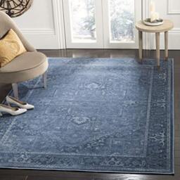 Safavieh Traditional Indoor Woven Rectangle Area Rug, Vintage Collection, VTG114, in Blue, 160 X 229 cm for Living Room, Bedroom or Any Indoor Space