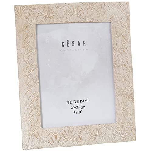 Photo Frame Resin 20 x 25 cm White Envejecido Ext: 27 x 1.5 x 32 cm
