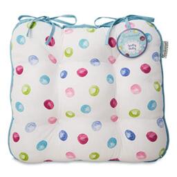 Cooksmart Spotty Dotty Chair Cushions Dining Seat Pads - Colourful spot pattern, padded seating, tie fastening, soft fabric cover, dining chair accessory