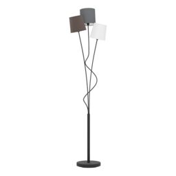 Eglo Maronda 3-Flame Floor lamp, Steel and Fabric Standing Light