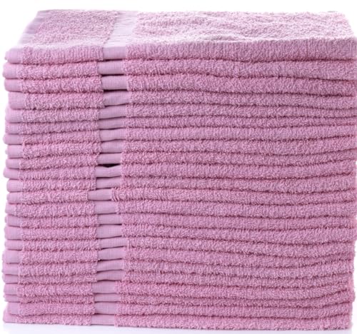 "Simpli-Magic Cotton Hand Towels, 16""x27"", Pack of 12, Pink"