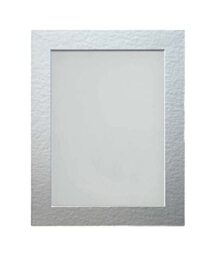 Frame Company Watson Rustic Picture Photo Frame fitted with Perspex, 10x8 inch with Silver Mount for image size 6x4 inch