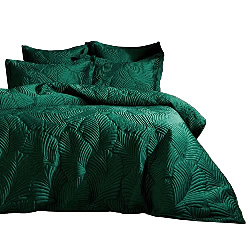 Paoletti Contemporary Palmeria Oxford Pillowcase, Emerald, 50 x 75 cm