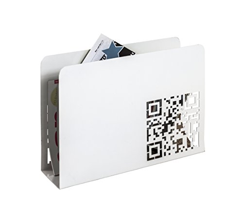 HAKU Magazin rack, Magazin rack, white, metal ??? dimensions: W 35 x H 26 x D 10 cm, style: Modern