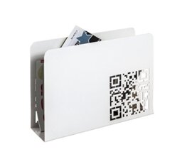 HAKU Magazin rack, Magazin rack, white, metal ??? dimensions: W 35 x H 26 x D 10 cm, style: Modern