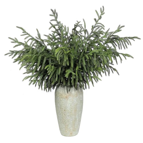 "YXZZWL 8 Pcs 36"" Real Touch Artificial Norfolk Pine Branches, Lifelike Norfolk Pine, Perfect for DIY Garlands Wreaths & Vases"