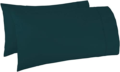 TBM Oversize Pillow Case Extra Large Fits Even The Fluffiest Pillows Including The Pancake Pillow Sleeve Style Extra Tall Pillowcase 100% Egyptian Cotton 600 Thread Count (King 23W X 43L, Teal Green)