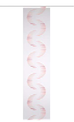 Home Fashion Scherli Simana Sliding Curtain Linen Voile, red, 245 x 60 cm