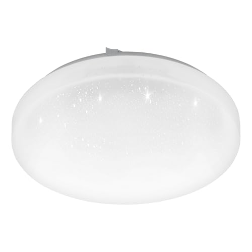 Eglo 97877 FRANIA-S Ceiling or Wall Light in White Steel and Crystal Effect