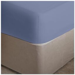 GC GAVENO CAVAILIA Easy Care Percale Extra Deep Fitted, Luxury Soft & Cosy Non Iron Thick Polycotton Bed Sheets, Blue, King