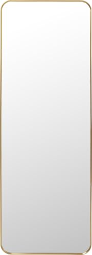 Kare Design Wall Mirror Simply, Gold, Full Length, Dressing Mirror with Metal Frame, Luxury, Room Decoration, Decorative Modern Home Decor for Living Room, Bedroom, 200x70 cm