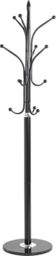 HAKU Coat rack chrome, black, marble, metal coat rack - Dimensions: H 179 x Ø 40 cm, Style: Modern
