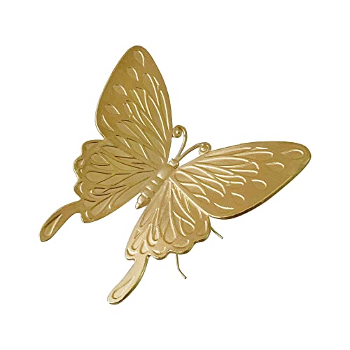 Pasiir Gold Butterfly Figurine Home Decor, Solid Metal Butterfly Centerpiece Decoration, Mini Insect Ornament Animal Desk Figurines for Home Office Desktop