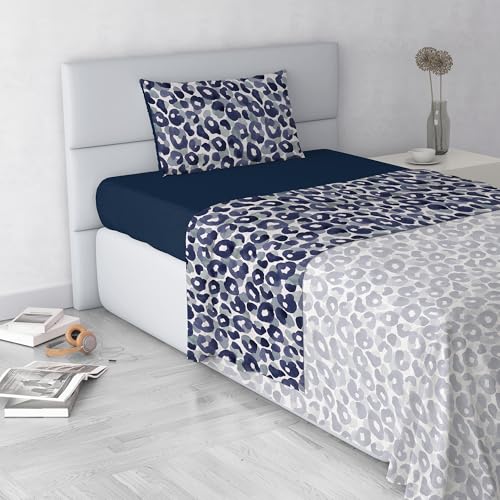 Italian Bed Linen Fashion Bedding Set Made in Italy, Microfiber, Wild, Single