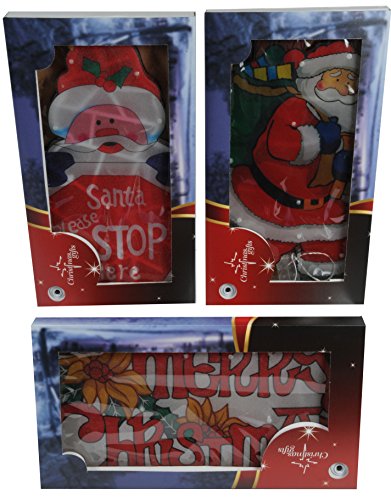 Assortment 88035 3 Figurines Christmas 20 LED Light-White, 45 cm