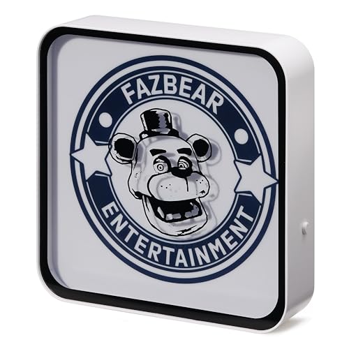 Numskull Official Five Nights at Freddy's Acrylic Logo Desk Lamp Wall Light for Bedroom, Office, Home, Study, Work - Official FNAF Merchandise