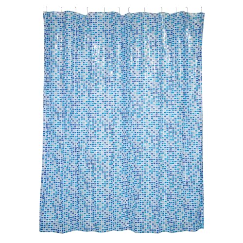 MSV PVC Shower Curtain Concept Blue 180 x 200 cm